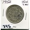 Image 1 : 1952 CNDN SILVER 50 CENT PC