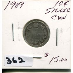 1909 CNDN SILVER DIME