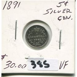 1891 CNDN SILVER NICKEL