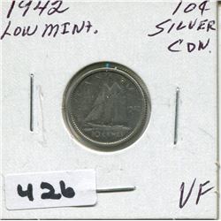 1942 SILVER DIME