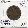 Image 1 : 1881 CNDN LARGE PENNY