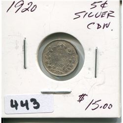 1920  CNDN SMALL SILVER NICKEL