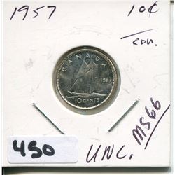 1957 CNDN SILVER DIME