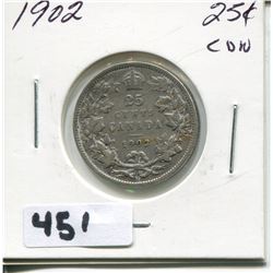 1902 CNDN SILVER QUARTER