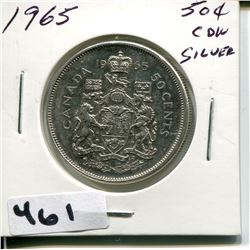 1965 CNDN SILVER 50 CENT PC