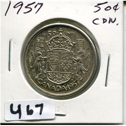 1957 CNDN SILVER 50 CENT PC