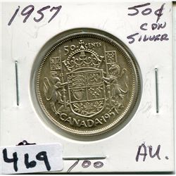 1957 CNDN SILVER 50 CENT PC