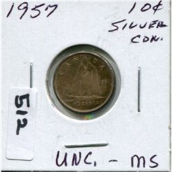 1957 CNDN SILVER DIME