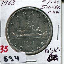 1963 CNDN SILVER DOLLAR