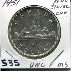 1951 CNDN SILVER DOLLAR