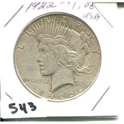 1922 USA SILVER DOLLAR