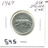 Image 1 : 1967 CNDN SILVER QUARTER QUEEN TILTED