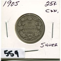 1905 CNDN SILVER QUARTER