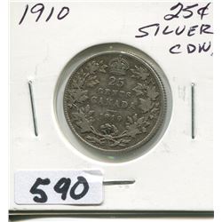 1910 CNDN SILVER QUARTER