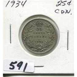 1934 CNDN SILVER QUARTER