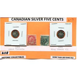 CNDN SILVER NICKELS 1900, 09 HISTORIC COLLECTIBLES