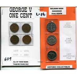 CNDN GEORGE V PENNIES & SELDOM SEEN NICKELS HISTORIC COLLECTIBLES