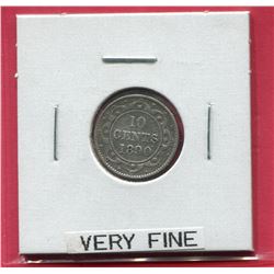 1890 NEWFOUNDLAND SILVER DIME HISTORIC COLLECTIBLE