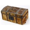 Image 1 : Antique hair on tacked document box,