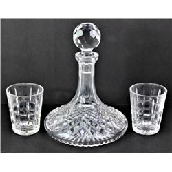 Cut crystal liquor decanter