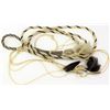 Image 1 : Braided horsehair bosal in black and white