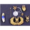 Image 1 : Collection of 6 misc. items includes Elks fobs,