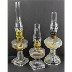 Collection of 3 miniature antique lanterns
