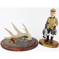 Collection of 2 includes resin sculpture