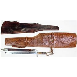 Collection of 3 includes German bayonet