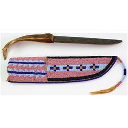 Contemporary beaded Northern Plains knife sheath