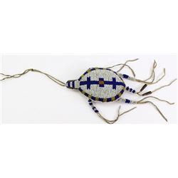 Beaded on buckskin Sioux turtle fetish