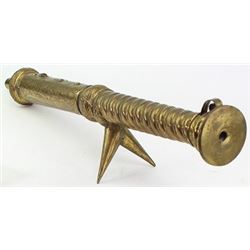 Interesting brass hand held cannon