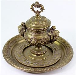Fine Victorian desk inkwell
