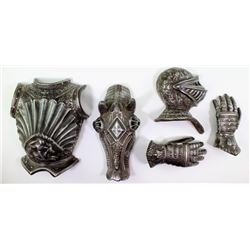 Collection of miniature cast metal armor