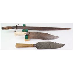 Collection of 3 antique knives and sword