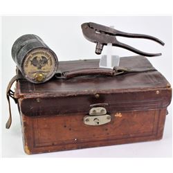Collection of 3 includes leather shotgun shell