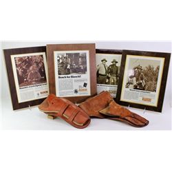 Collection of 6 includes 4 Bianchi leather holster