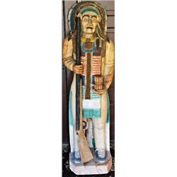 Contemporary carved cigar store Indian