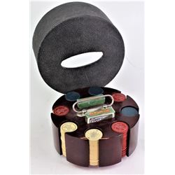 Vintage poker chip carousel with clay chips