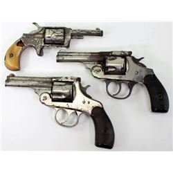 Collection of 3 antique revolvers