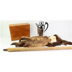 Collection of 4 includes vintage mink stoll