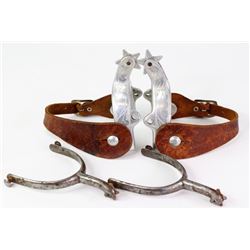 Collection of 2 pair spurs includes