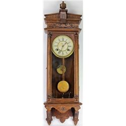 Waterbury time and strike wall clock