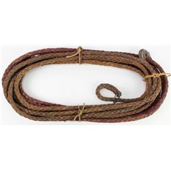 Good vintage braided rawhide reata.