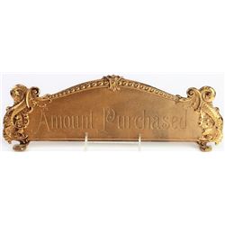 Red brass top sign for National Cash Register