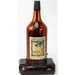 Glass Lord Calvert whiskey bottle radio