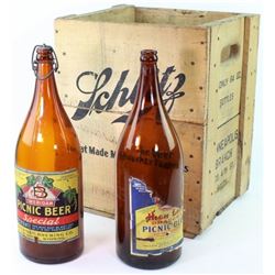 Scarce wooden Schlitz beer crate