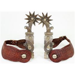 California snake pattern style spurs, contemporary