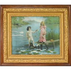 C. 1900-1910 framed print "Peace Offering"