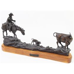 Nicely accomplished bronze  New Born on the